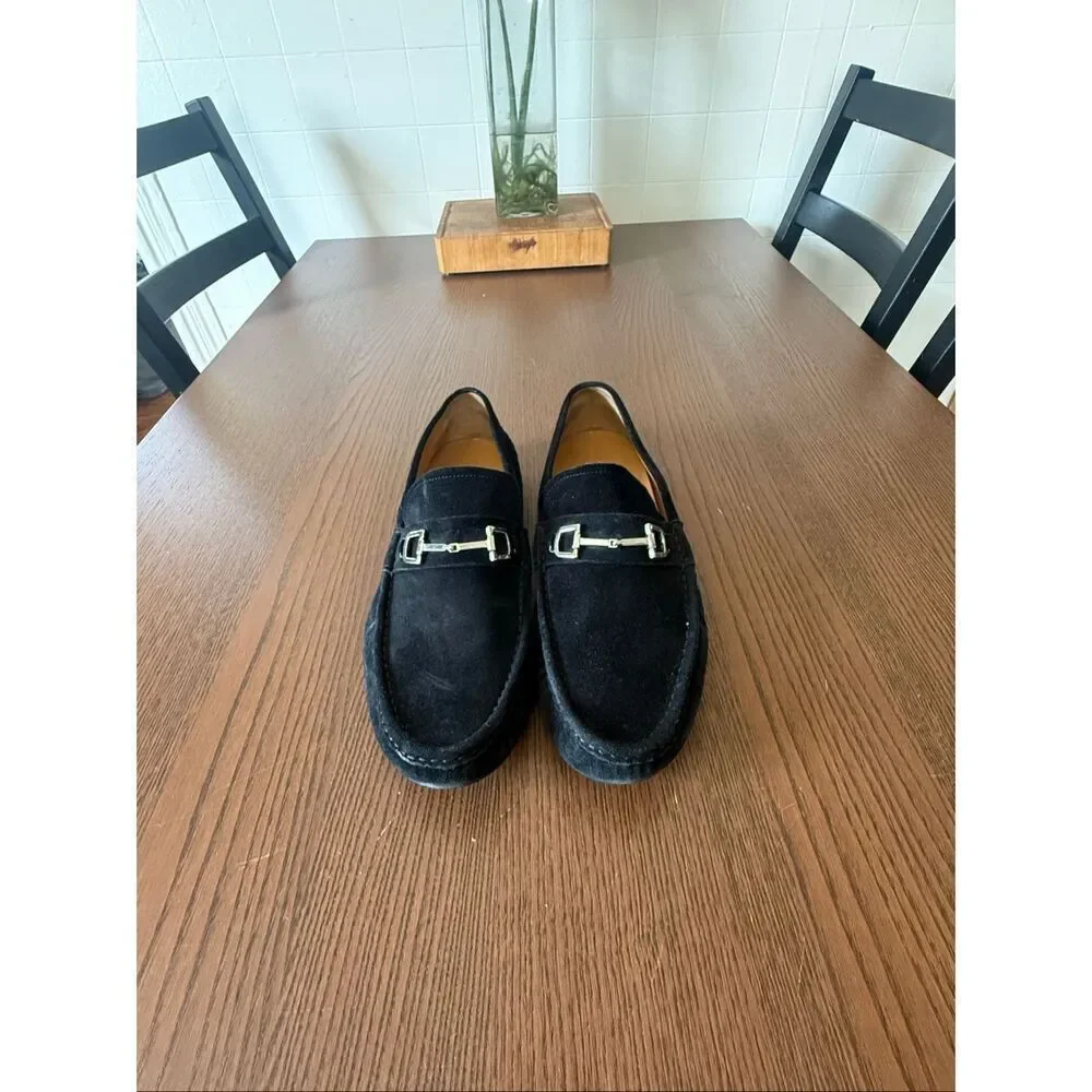 Gucci Horsebit Nubuck Driving Loafer